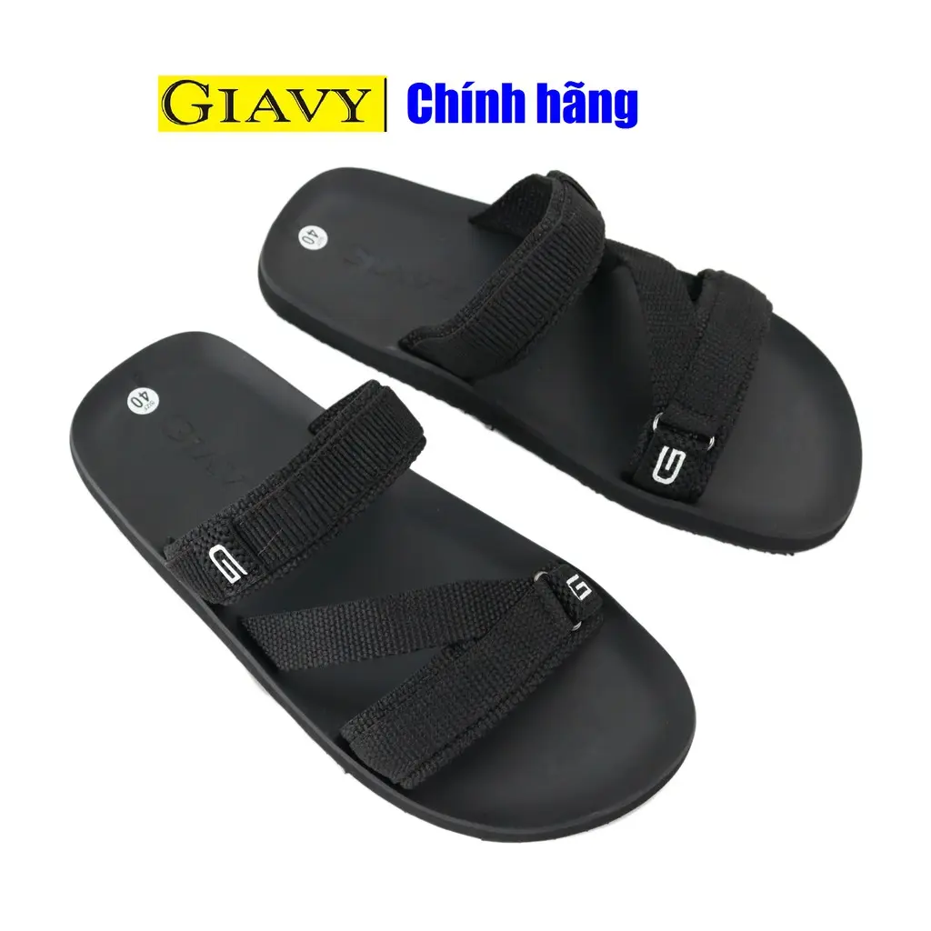 Dép quai ngang nam Giavy  (Gia Vy TL377 v L55 ) dép lê quai ngang phối chéo Ngoài trời