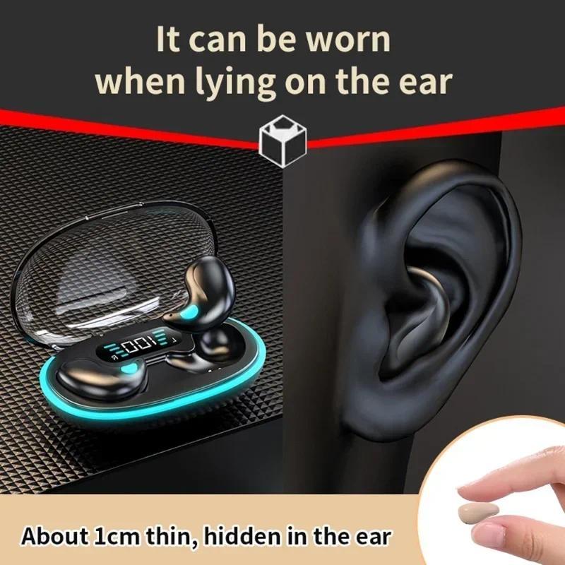 Product Introduction of Tai Nghe Nhét Tai Nghe Khi Ngủ, Tai Nghe Mini Không Dây, Dành Cho Công Việc, Tai Nghe Bluetooth TWS Âm Thanh Nổi, Thiết Bị Giấu Kín Có Mic, Cuộc Gọi HD, Chống Nước, X55 8