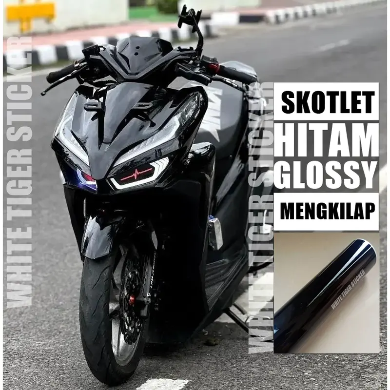 SKOLET STIKER MOTOR HITAM GLOSY SCOTLITE MOTOR BLACK GLOSY SKOTLET HITAM MENGKILAP SKOTLET MOTOR WARNA HITAM SKOTLET GLOSSY SKOTLET MENGKILAP SKOTLET PREMIUM SKOTLET FULL BODI MOTOR HARGA PROMO BISA COD 0