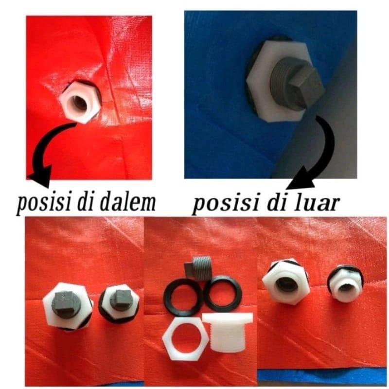 PEMBUANGAN AIR KOLAM TERPAL 2