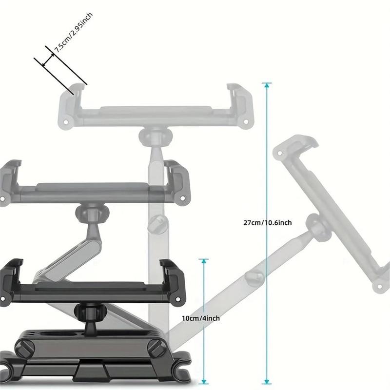 Car Headrest Tablet Mount, 1 Count Car Headrest Phone Holder, Car Phone Holder, Car Phone Hanging Rack, Flexible Adjustable Car Tablet Holder, Car Interior Accessories, Phone Accessories, Car Items 3