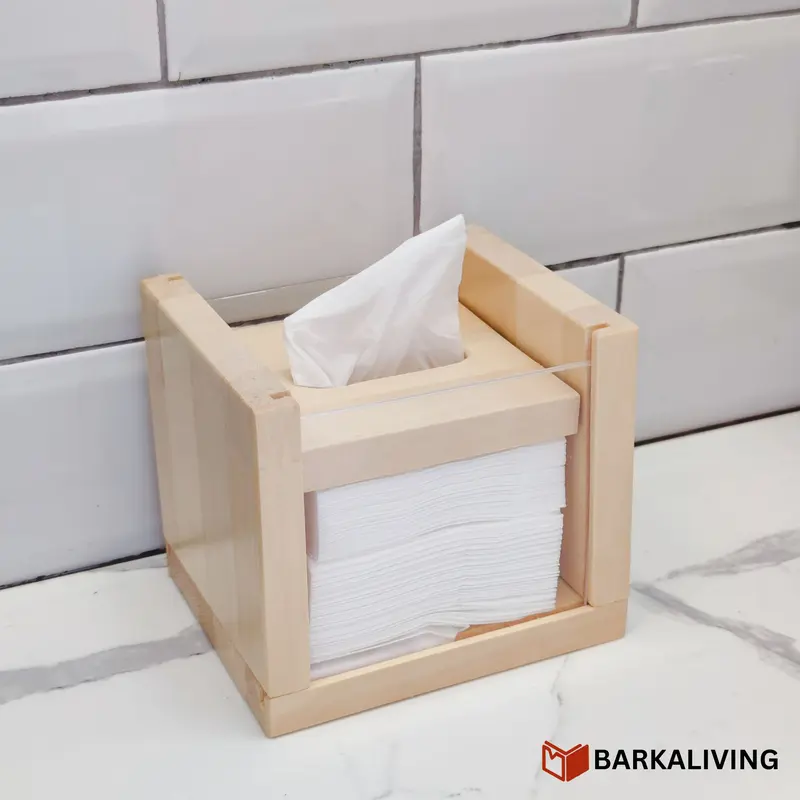Espero Tissue Box Kotak Tempat Tisu Aesthetic Kayu Akrilik 2