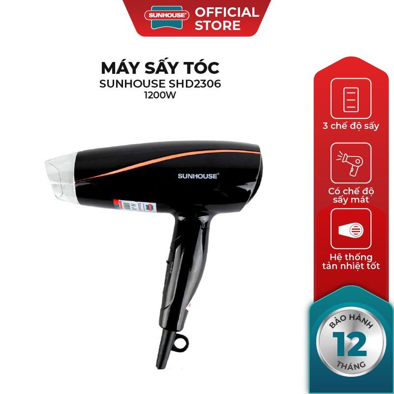 Máy sấy tóc SUNHOUSE SHD2306 - Công suất 1200W - Gấp gọn -  Bảo hành toàn quốc 12 tháng Sấy Tóc Máy Sấy Tóc Nữ Dưỡng Tóc Máy Sấy Chăm Sóc Tóc
