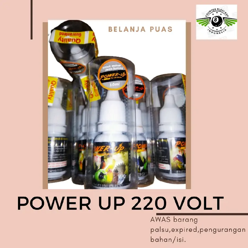 POWER UP PLECI POWER UP 220 VOLT PLECI VITAMIN BURUNG MENINGKATKAN STAMINA DAYA TAHAN DURASI KICAU 3