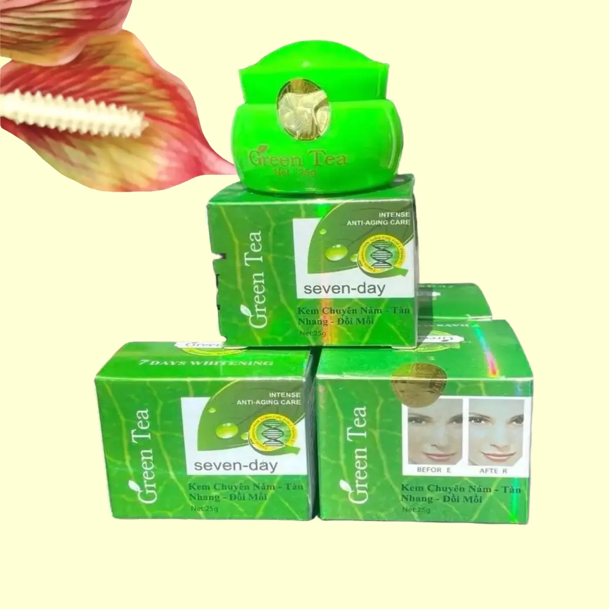 D- Kem mờ vết nám, tàn nhang, đồi mồi (bông hồng đỏ) - ngoài ra giúp ngừa lão hoá da Nữ Chăm Sóc Da Làm Đẹp Da Dưỡn