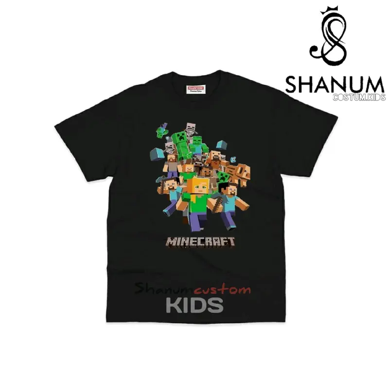 BAJU KAOS ANAK MINECRAFT BAHAN KATUN COMBET 30S PREMIUM/TERMURAH 6