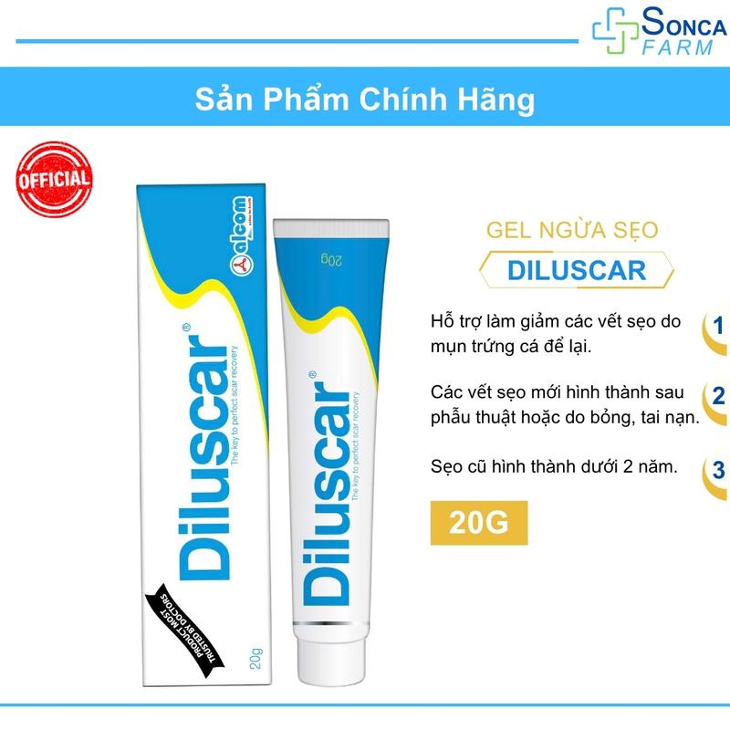 Gel Liền Sẹo Diluscar  20g - Giảm Sẹo Lồi, Sẹo Lõm Gel Chăm Sóc Da 1
