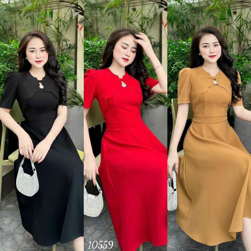 Váy đầm dư tiệc đám cưới kèm phụ kiện co size ,M,L,XL,XXL 4