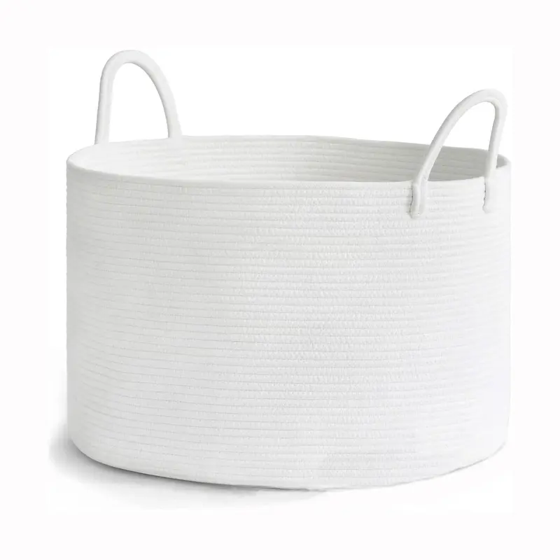 Large Capacity Clothes Basket with Handle, Summer Foldable Laundry Basket, Bathroom Accessories, Storage Basket for Home Laundry Room, Bedroom, Living Room 4
