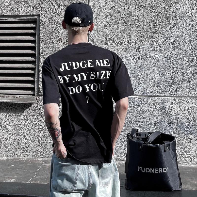 COMBO: Áo Thun Tay Lỡ Unisex DO YOU JUDGE ME BY MY SIZE + Áo Thun Baby Tee Unisex I AM MY OWN MUSE BABY TEE 100% Cotton 4 chiều - VYAN Brand Chính Hãng Top Cổ Tròn Nữ Women Thông thường 4