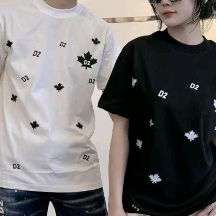 Áo Thun cổ tròn nam nữ d2 ngắn  ôm gọn Top Menswear Unisex