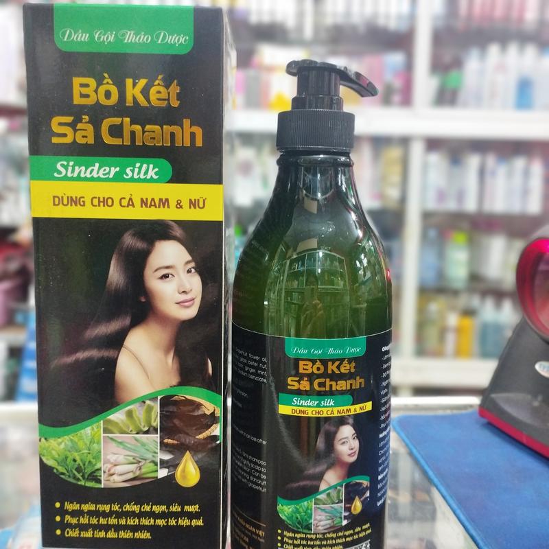 Dầu Gội Thảo Dược Bồ Kết Sả Chanh Sinder Silk 800ml