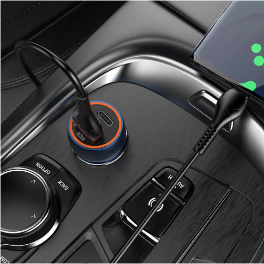 Tẩu Sạc Nhanh Ôtô, Cổng USB Và Type C Hỗ Trợ Sạc Nhanh QC4.0 Phụ Kiện