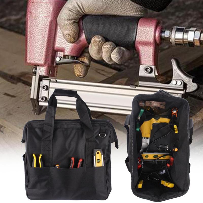 Tool Bag Tool Tote Zippered Tool Organizer Storage Bag Tool Pouch for Builders Electrician Plumbers Woodworker Small Tools 0