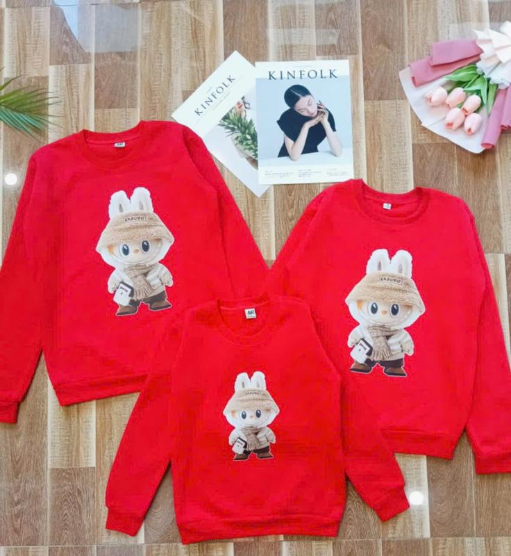 áo nỉ gia đình 3 người, áo SWEATER LABUBU gia đình chất đẹp, áo nỉ đôi gia đình -ĐỒNG PHỤC ANH NGA Nữ Women Top Jacket Thun 8