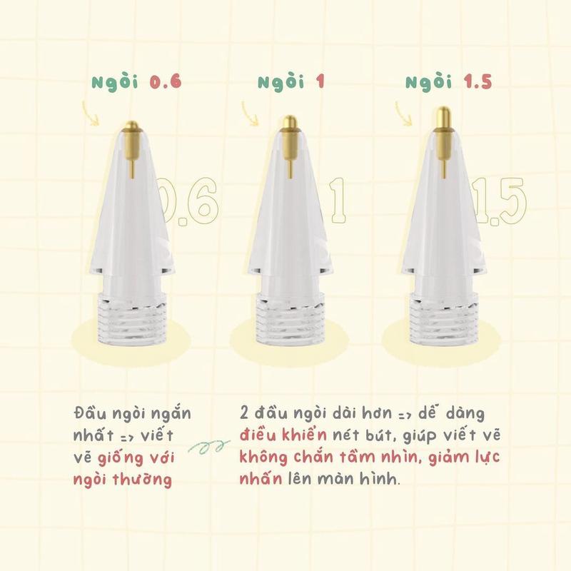 [Deal Livestream] Ngòi Bút Kim Loại Thay Thế Dành Riêng Cho Bút Nhà Táo Pencil 1/2 Phụ Kiện Bút Cảm Ứng 1