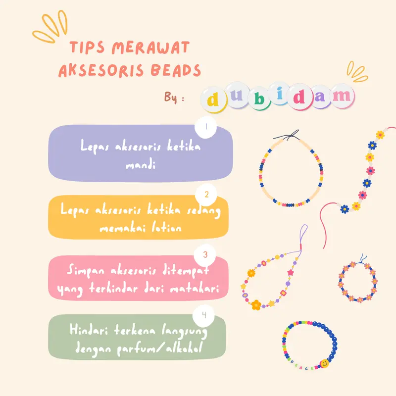 [Dubidam.id] Bloom Beads Bracelet Ver. 1 - Gelang Tali Manik by Dubidam.id - Gelang Tali Serut Bracelets 6