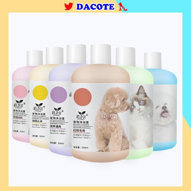  Sữa tắm cho chó mèo DORRIKEY cho thú cưng trị ngứa khử mùi hiệu quả chai 510ml 
