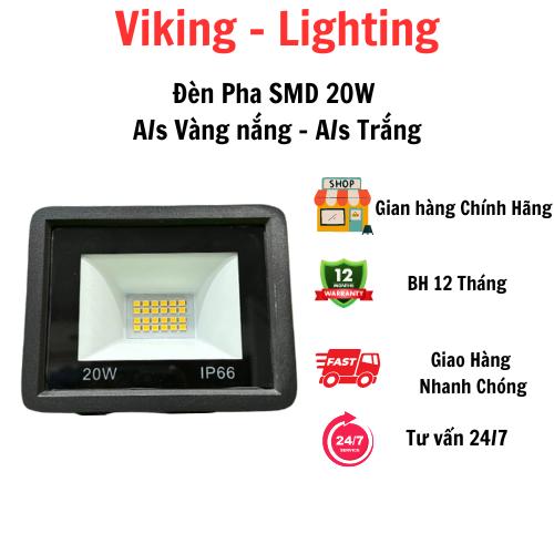 Đèn Pha Led Ngoài Trời SMD 20W Điện 220V Chiếu Biển Quảng Cáo Nhà Xưởng Kho Bãi Công Trình Sân Bóng Nhà Rạp Sự Kiện