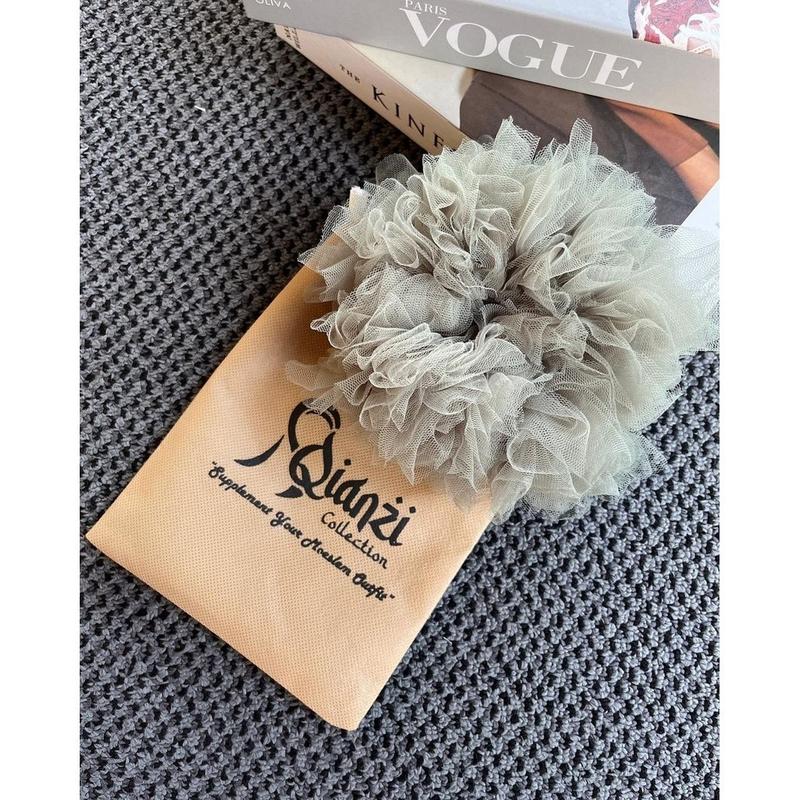 sepecial Special MEDIUM IKAT RAMBUT/SCRUNCHIE/CEPOL bahan berkualitas soft tule Premium Gread A 4