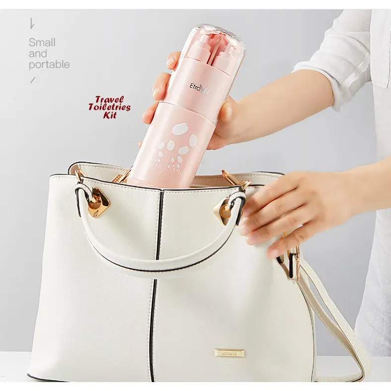 Travel Toiletries Kit 7 in 1 (Dispenser Sabun, Wadah Sikat Gigi, Tempat Handuk, Sisir, Cermin, dll) 2