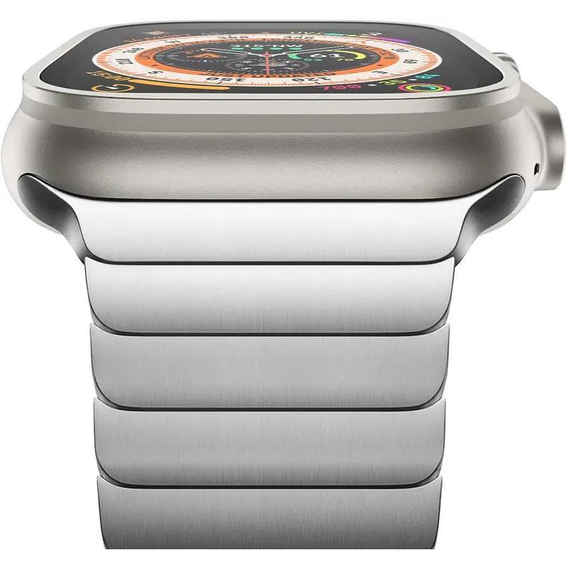 Dây Đeo Bằng Thép Không Gỉ Sang Trọng Dành Cho Apple Watch Dòng 10 9 8 7 46mm 42mm 38mm 44mm 40Mm Vòng Tay Liên Kết Tương Thích Với Iwatch Ultra 49mm Dây Đeo Kim Loại