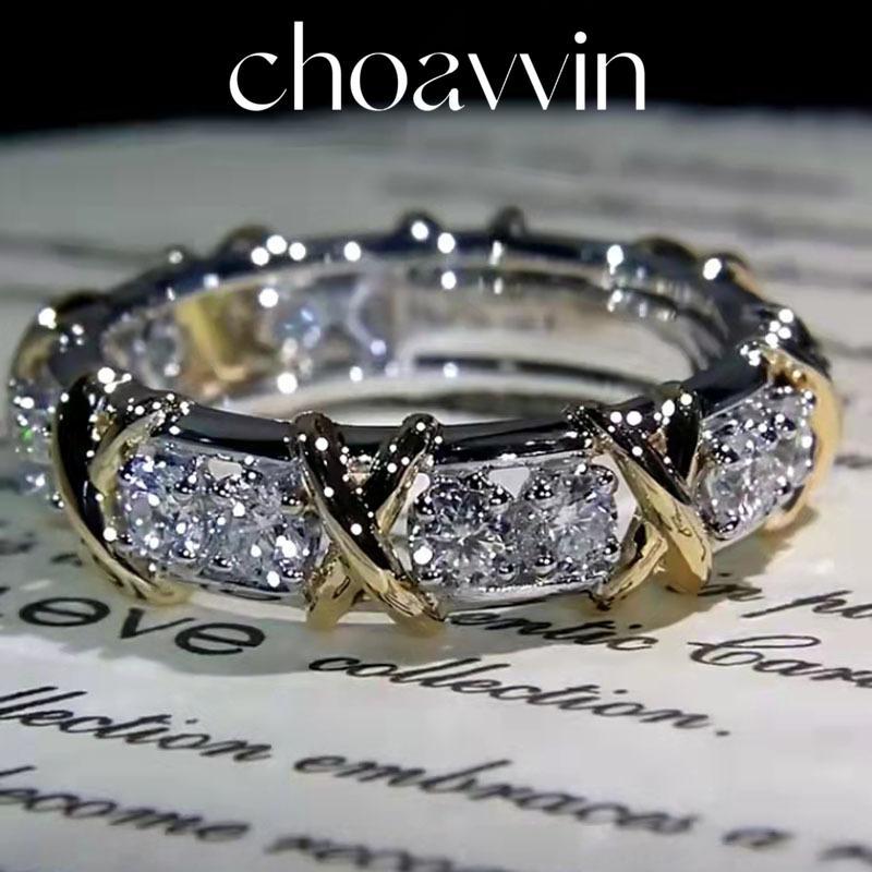 Choavvin- nhẫn kim cương titan thép màu tách lời hứa nhẫn Birthday đôi apm Female Male Anniversary Engagement  Women Nữ nhẫn  platinum couple rings