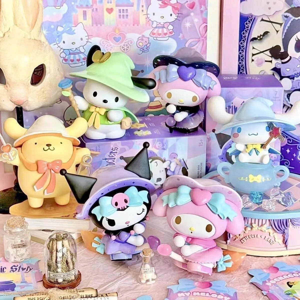 Sanrio Magic Tale Series Kuromi my melody Hand-held Tide Play Doll Desktop Ornament Female Gift
