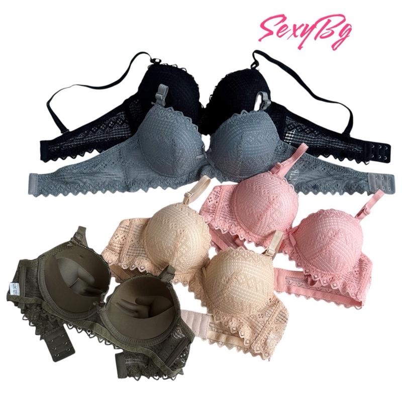 Tăng 1 Size 3 Áo Lót Nữ Bra Ren Không Gọng Đệm 2,5cm Mềm Mại Đẹp Trang Nhã Màu Sắc Kiêu Sa Women Kem Nhung Sen Voi