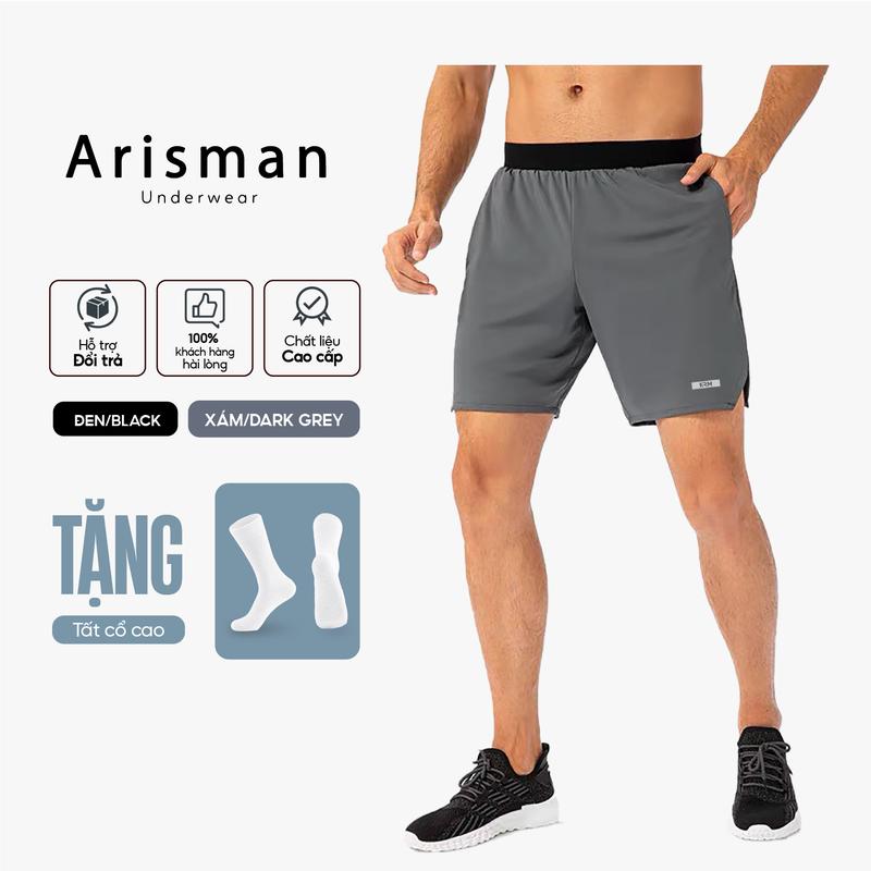 Quần Shorts thể thao nam ARM Sport cạp chun co giãn, chất vải thun gió Spandex co giãn 4 chiều chuyên tập gym, chạy bộ, tập thể dục POWER SHORTS