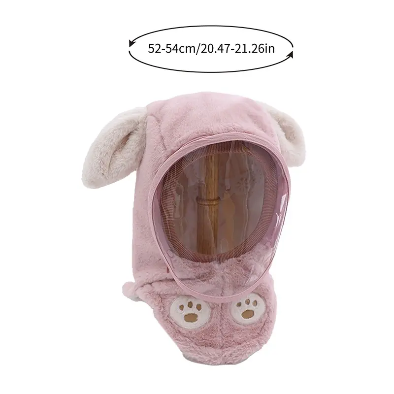 (Set Mũ + Kính Chắn Gió) Trùm Đầu và Cổ Bằng Vải Lông Cừu Mềm Mại Giữ Ấm Cho Bé Từ 3-12 Tuổi 8