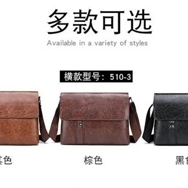 túi Messenger Đeo Vai Nam, Cặp Tài Liệu Công Sở Thường Ngày Sức Chứa Lớn, Lật Ngang, Hàng Mới Về Năm 2024, Túi Nam 5