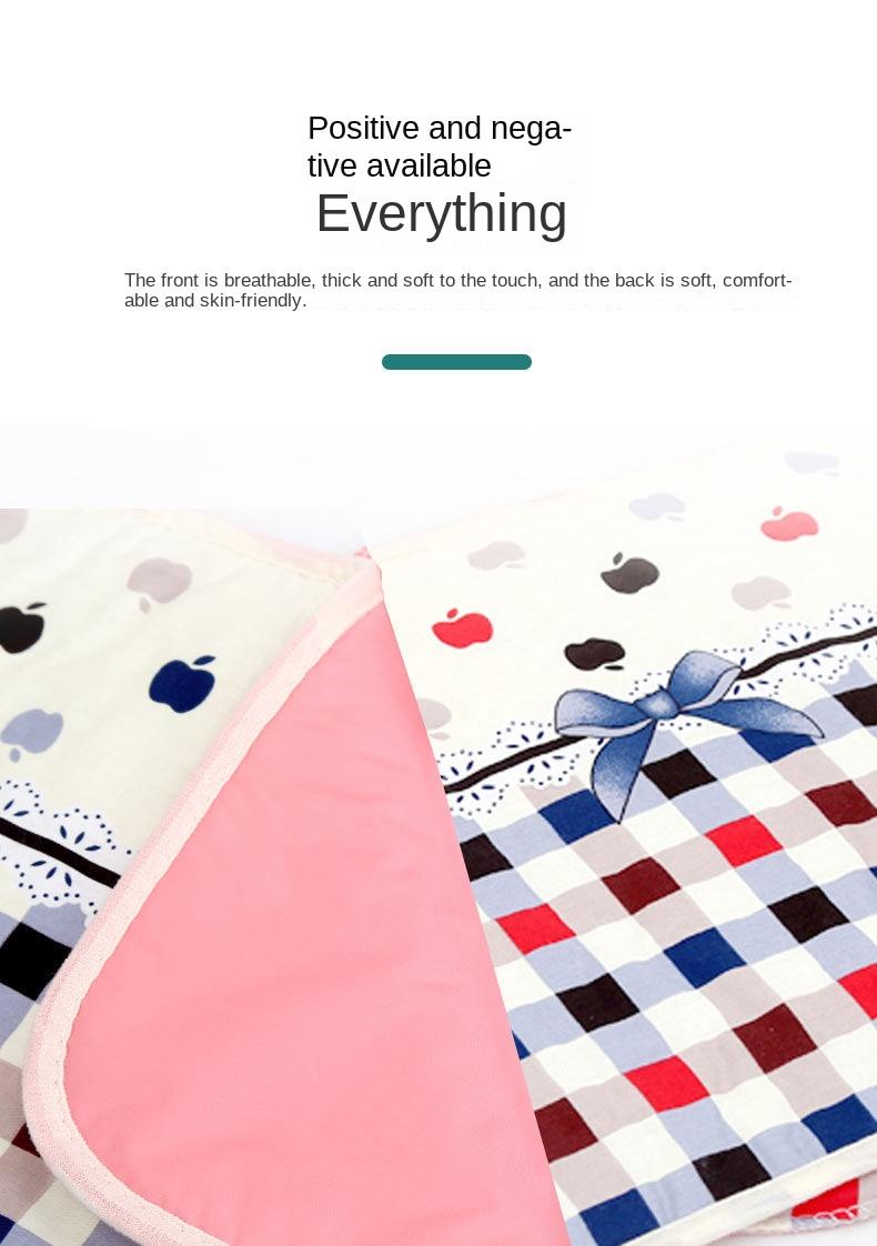 Product Introduction of Tấm Lót Nước Tiểu Cotton Nguyên Chất, Cho Em Bé, Cỡ Lớn, Thoáng Khí, Không Thấm Nước, Có Thể Giặt Được, Thích Hợp Cho Người Lớn, Người Già, Dì, Tấm Lót Cho Con Bú, Cho Trẻ Sơ Sinh Và Kinh Nguyệt 2