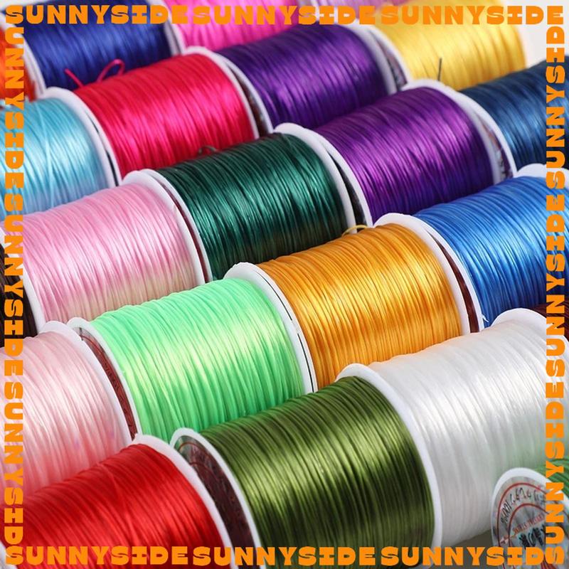 1 Cuộn Dây Cước Thun Lụa Nhiều Màu Co Giãn Loại 1 Xỏ Chuỗi Làm Vòng Đeo Tay Handmade Trang Sức Thắt Vòng Đồ Thủ Công Diy