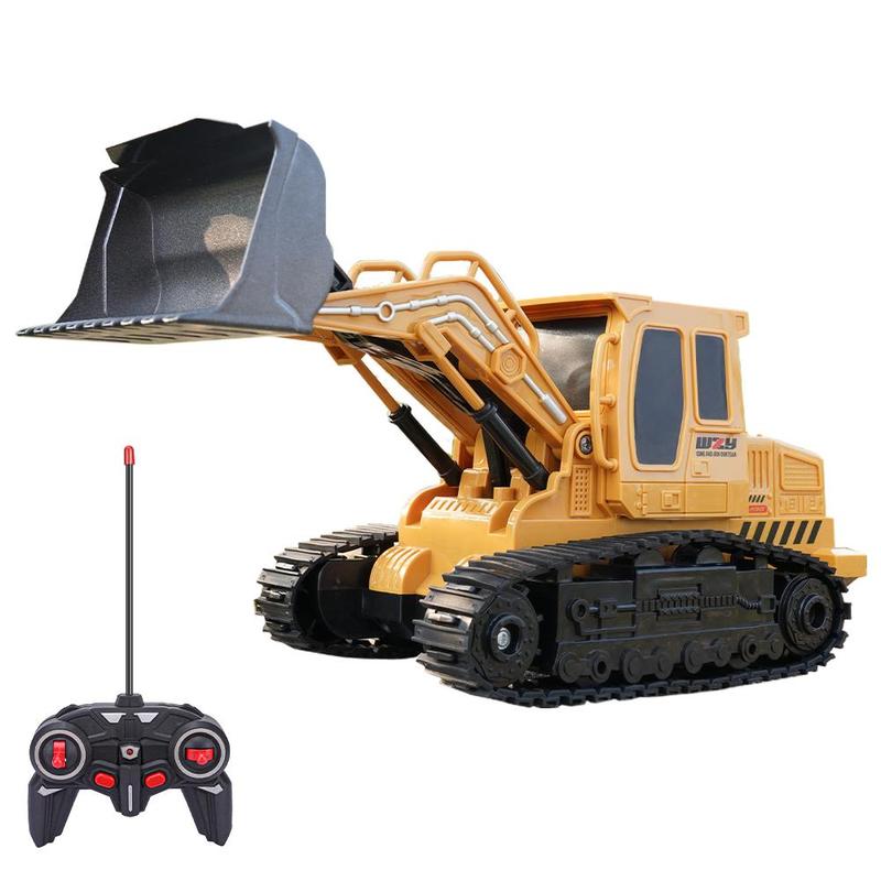 Remote Control Excavator Toy (1 Set), Rechargeable Light & Music Engineered Vehicle Toy, Intelligent Design, Creative Gift Car (Remote Control No Battery Provided), Gift for Boyfriend, Men's Gift 0