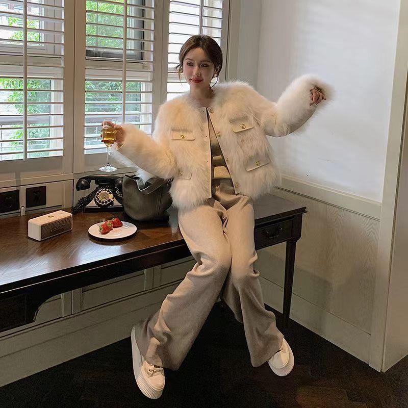 Product Introduction of Classic Style Fur Coat for Women 2023 Autumn and Winter Young New Korean Style Imitation Fox Fur Slim Slimming Fur Coat 5