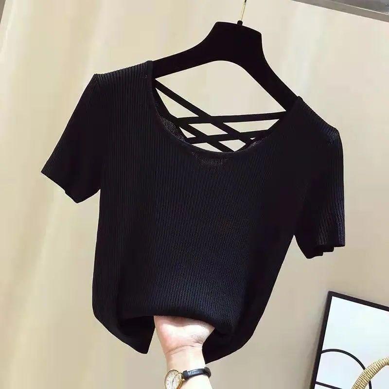 Product Introduction of Áo Lót Nữ ngắn Tay Hở Lưng, Ngoại Cỡ, Hàng Mới Về Mùa Hè, Áo khoét Sợi Lụa Lạnh Áo Lót Ins, Hợp Xu hướng, Bán Chạy, Năm 2025 6