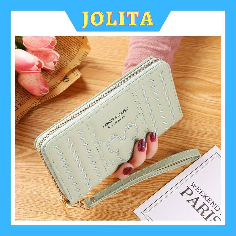 Ví dài nữ Hàn Quốc dễ thương đựng tiền cầm tay nhiều ngăn giá rẻ thời trang cao cấp đẹp hot trend JOLITA VDCT02