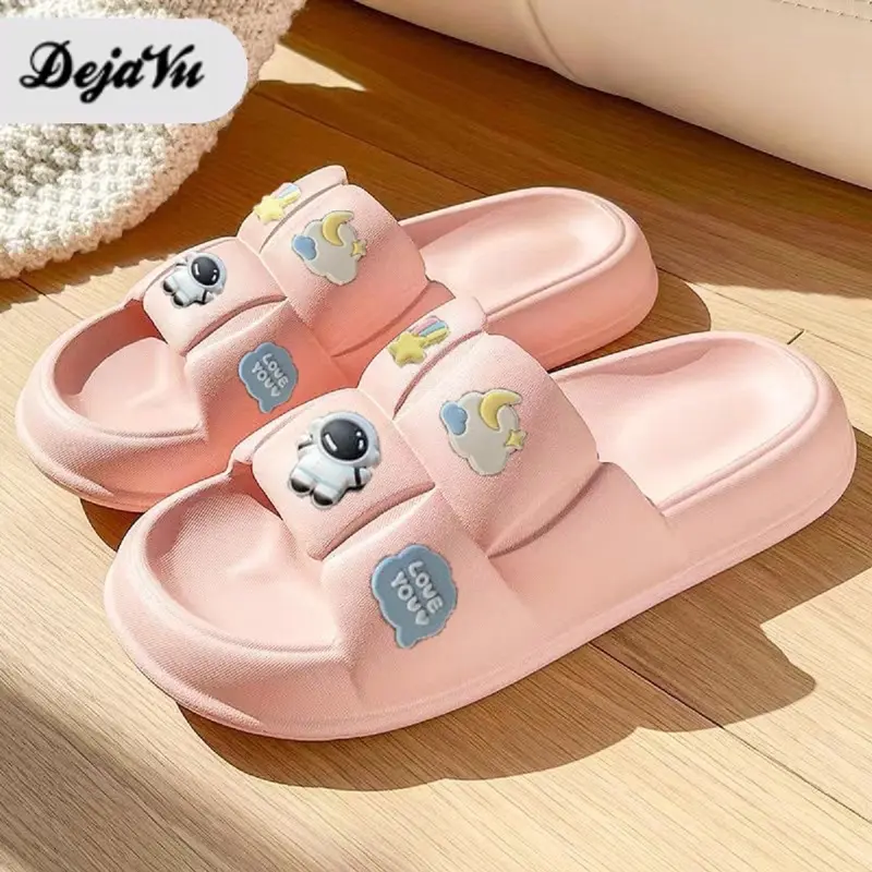 Dejavu Sendal Wanita Jelly Karet Sandal Korean Style Sandal Slop Flat Rumahan Empuk Elastis Sendal Anti Slip HSN109 0
