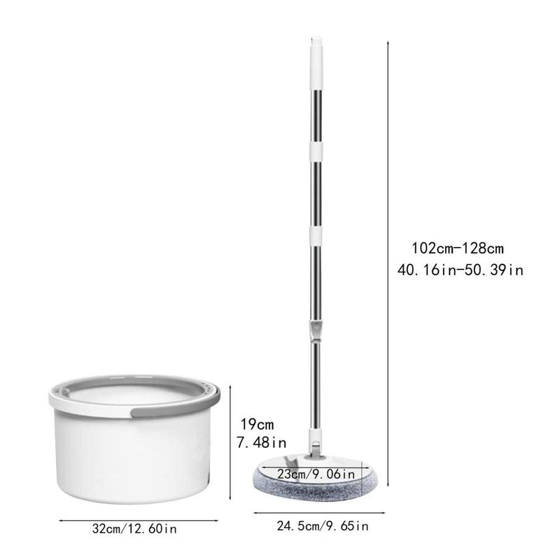 Product Introduction of Floor Mop Separates Dirty and Clean Water Self Wringing 360° Rotating Round Mop Head for Hardwood Marble Floors Tile Laminate 0