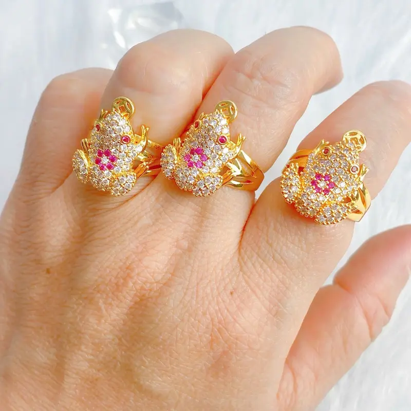 Nhẫn nữ  kim tiền  cóc ngậm tiền mạ vàng 24k không gỉ 5