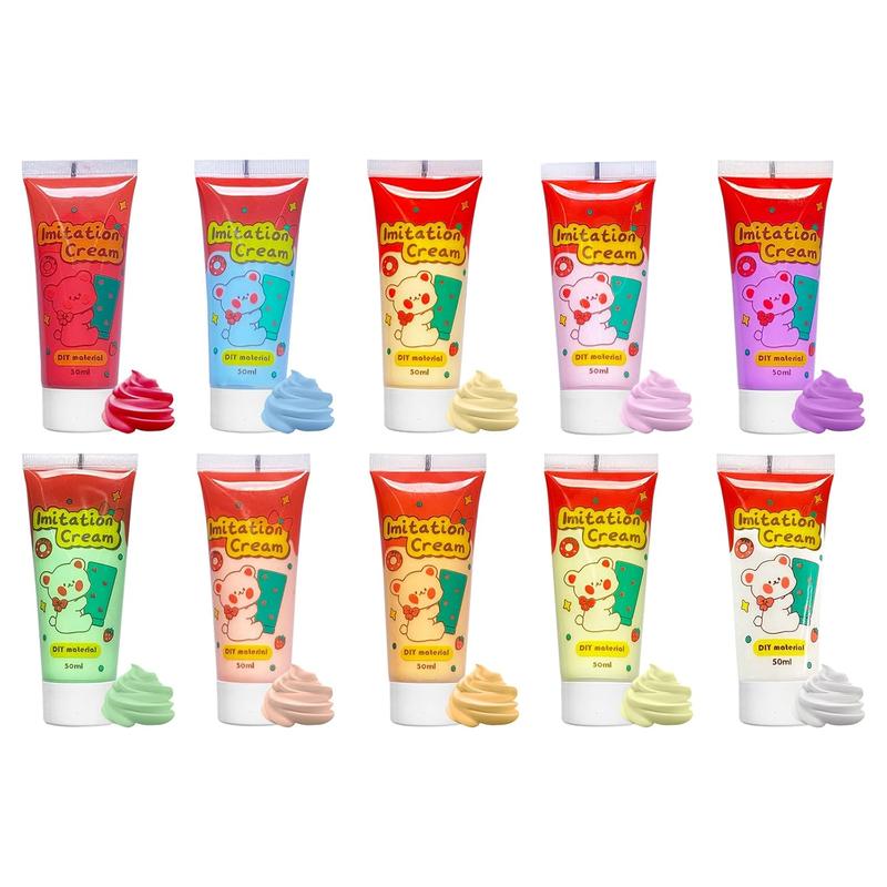 10 count Decoden Cream Kit, Whipped Cream Glue, DIY Decoden Kit ...