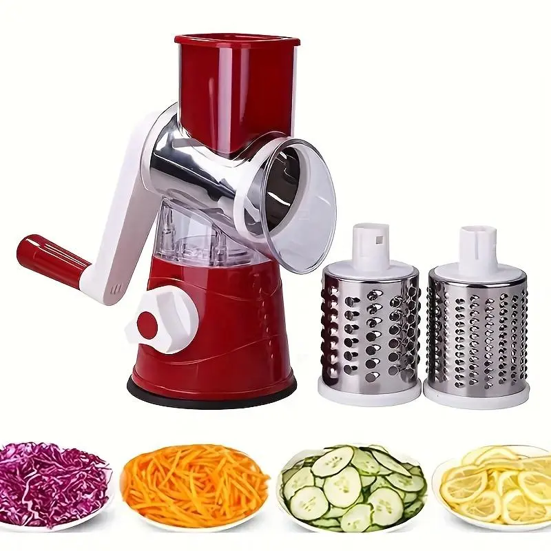 Multifunctional Vegetable & Fruit Slicer, 1 Count Efficient Vegetable Chopper with Replacement Blades, Household Kitchen Gadget for Potato, Carrot, Cucumber