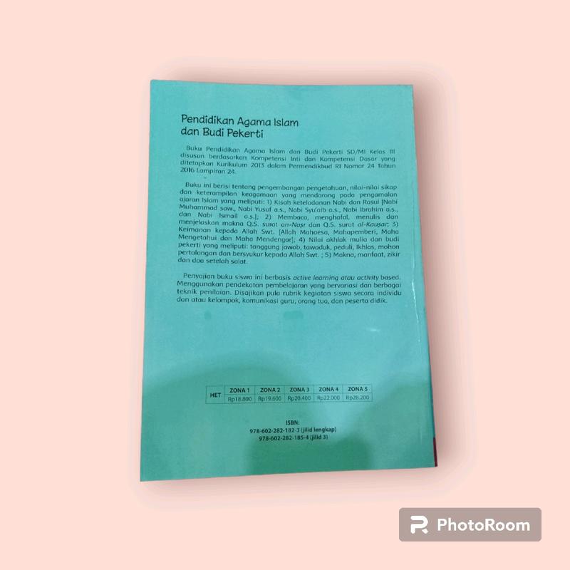 Buku Agama Islam Kelas 3 Edukasi, Pendidikan Agama Islam dan Budi Pekerti, Revisi 2018 Kementrian Pendidikan dan Kebudayaan RI untuk SD/MI 1