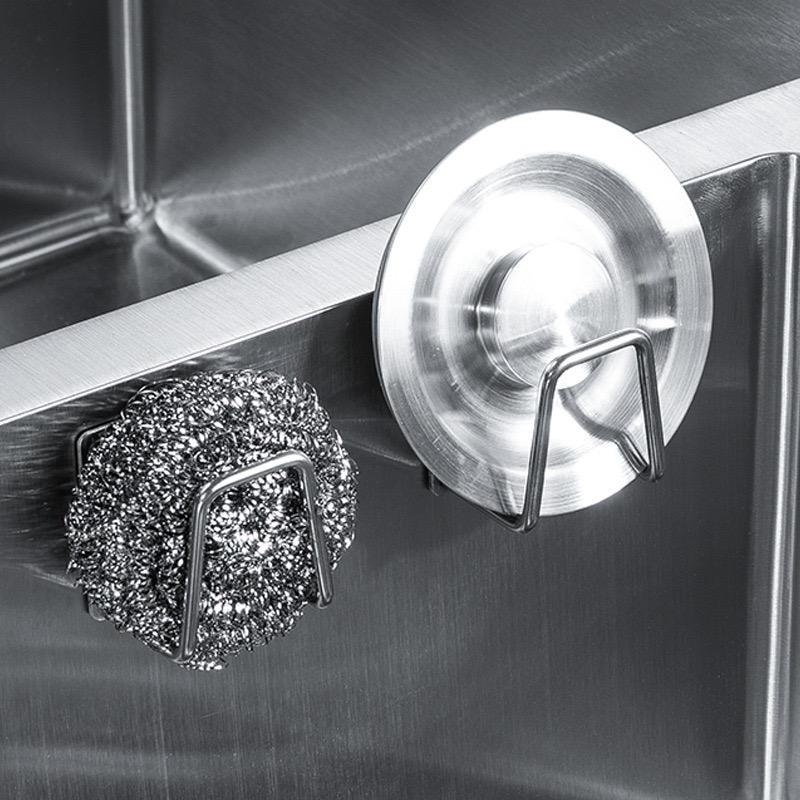 Product Introduction of Kitchen Sink Sponge Holder, 2 Counts Stainless Steel Sink Sponge Drain Rack, Kitchen Sink Accessories Storage Rack 6