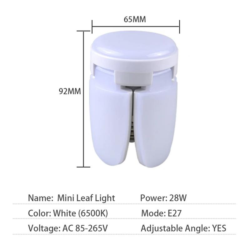 Product Introduction of Foldable LED Bulb E27  Blade LED Lamp  Bombilla Lampada Spotlight for Home Ceiling Panel Room Garage Lighting 17