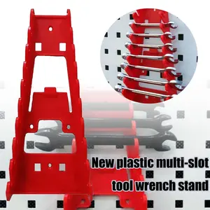 Tempat Kunci Inggris Plastik Merah Untuk Pegboard Pelengkap Gantungan Papan Detailing / Rak Kunci Pas