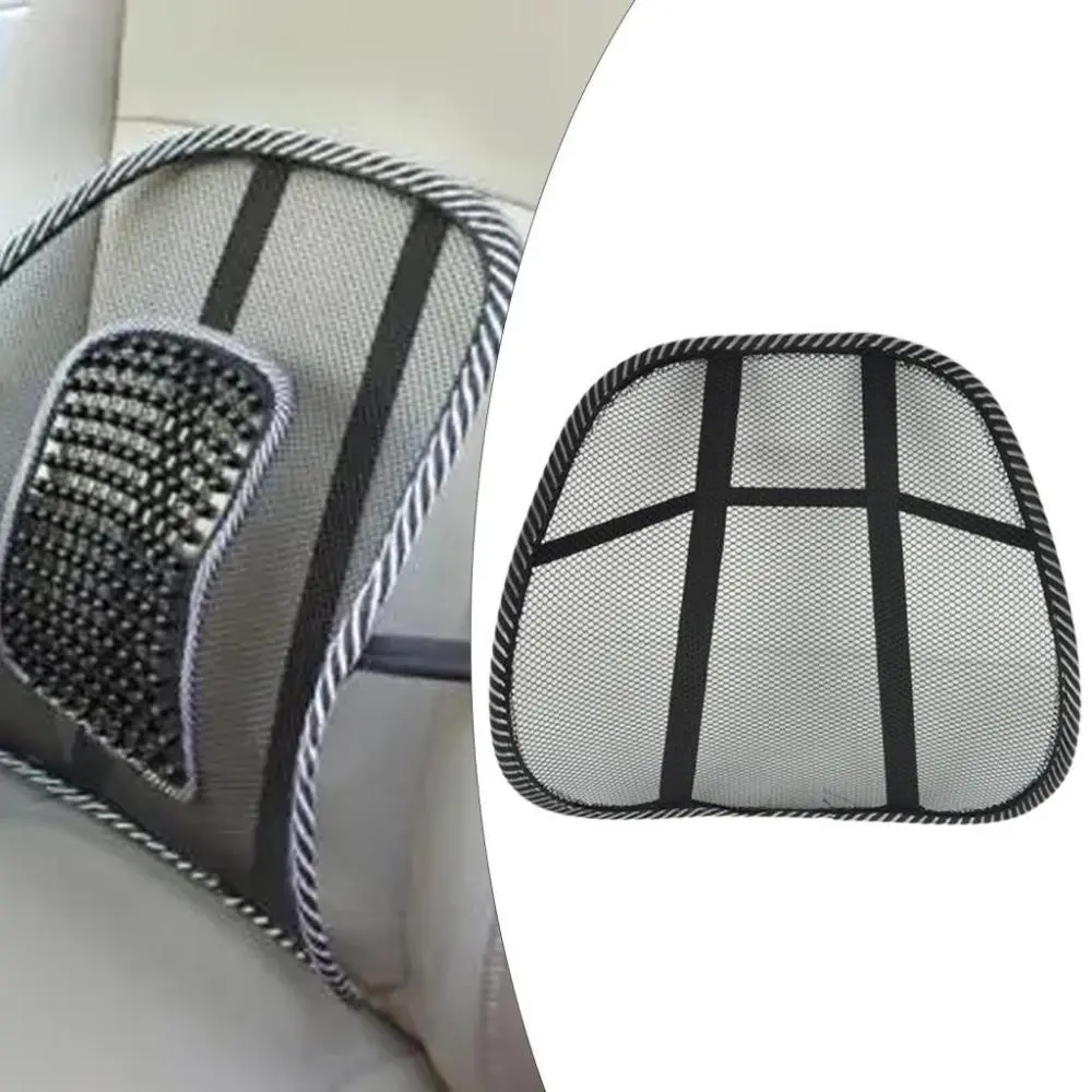Lumbar Support Car Seat Cushion Lumbar Back Support Cushion with Breathable Mesh Black Office Chair Pad for Wheelchair Car