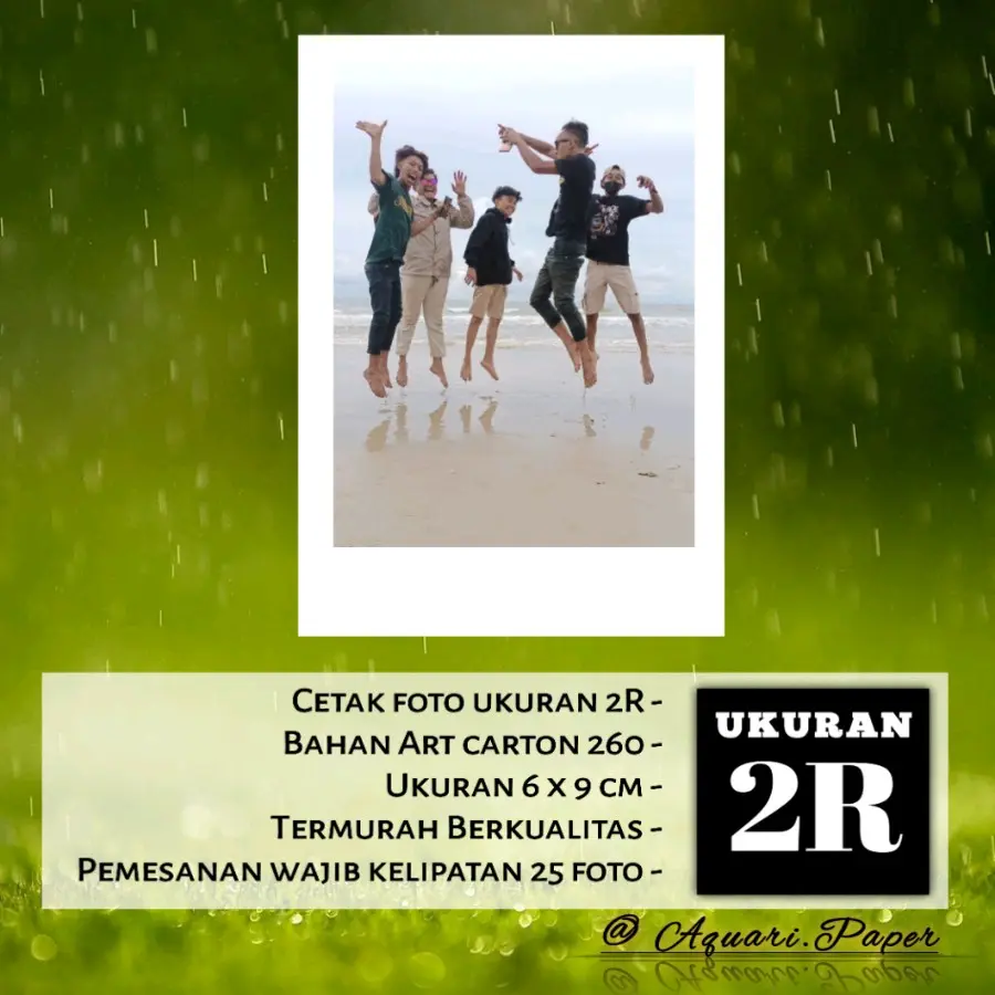 CETAK FOTO POLAROID 2R UK 6X9 CM,ISI 25 PCS Accessories kamar tidur rumah