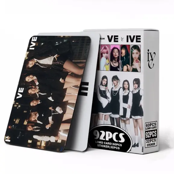 Lomo Card Kpop Thailand Western 1 Pack Isi 92pcs FREE Sticker BTS aespa Blackpink Illit BabyMonster NCT BrightWin Harry Potter Photocard 6
